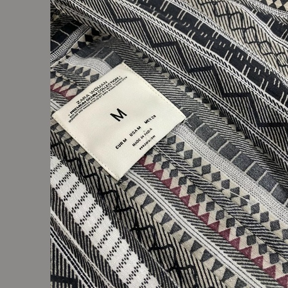 NEW ZARA Fringe Crochet Kimono Jacket Sz M - Picture 5 of 11